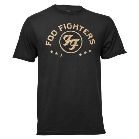 Foo Fighters Tshirt Arched Stars Dave Grohl Rock Band Logo - Picture 1 of 4